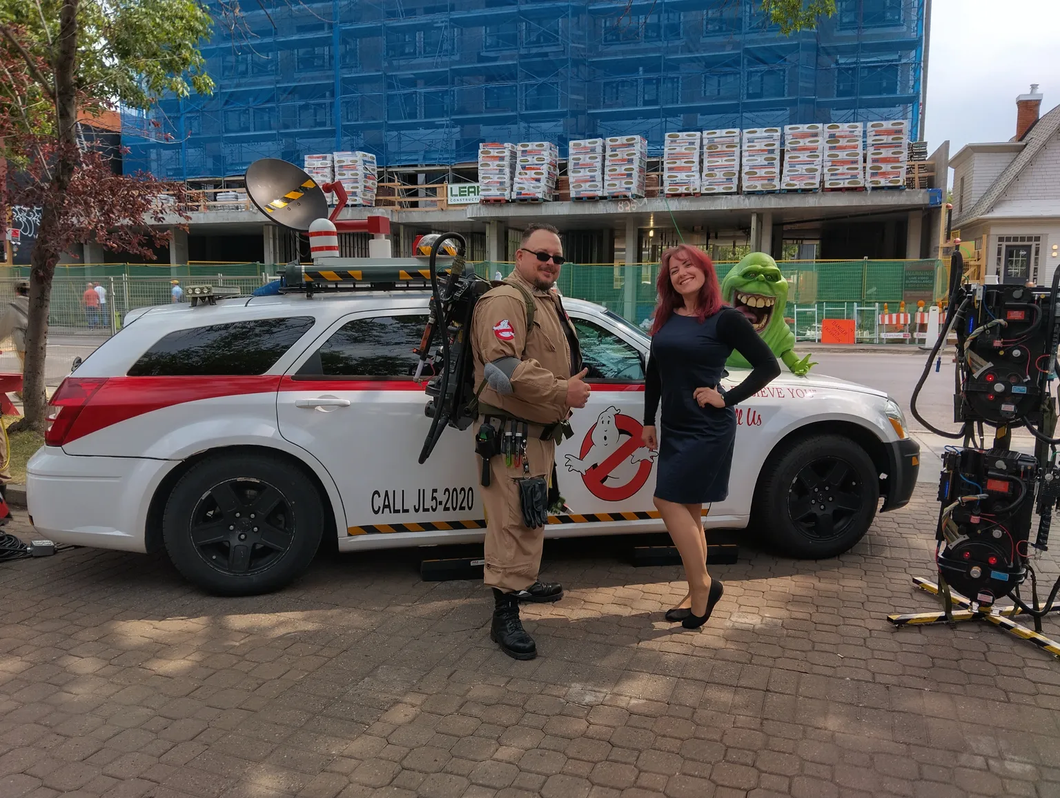 On my way back home, Ghostbusters cosplay team on 17th Avenue